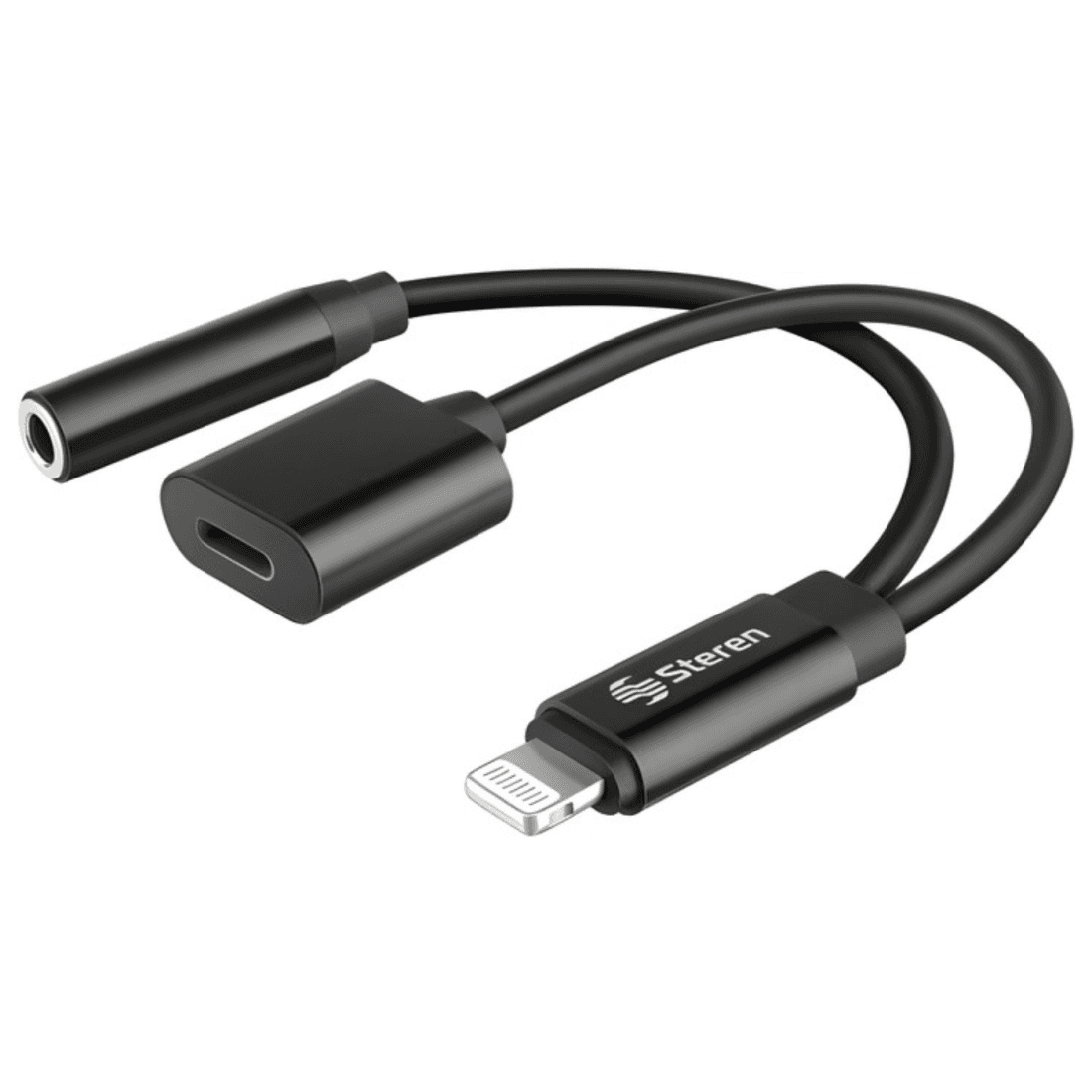 ADAPTADOR CONVERTIDOR LIGHTNING A CARGA + AUDIO