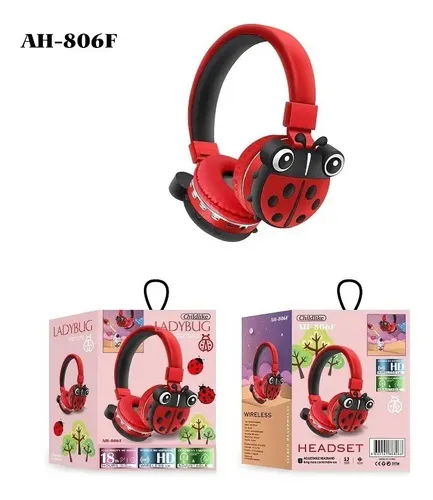 AUDIFONOS BLUETOOTH LADYBUG MOD AH-806F