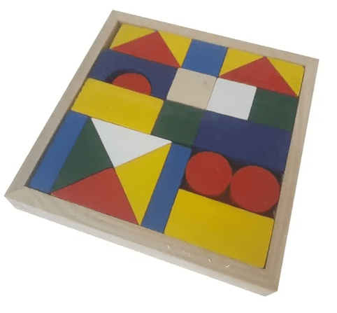BLOQUE DE MADERA 24 PIEZAS FIG GEOMETRICAS