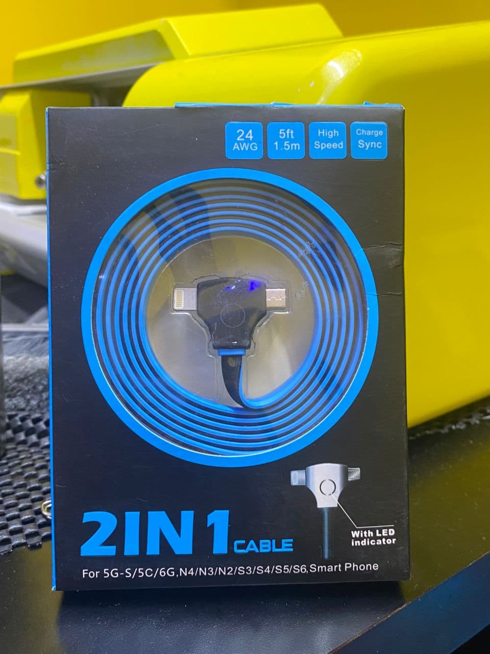 CABLE DE DATA 2IN 1 PLANO TIPO USB MICRO Y LIGHTNING