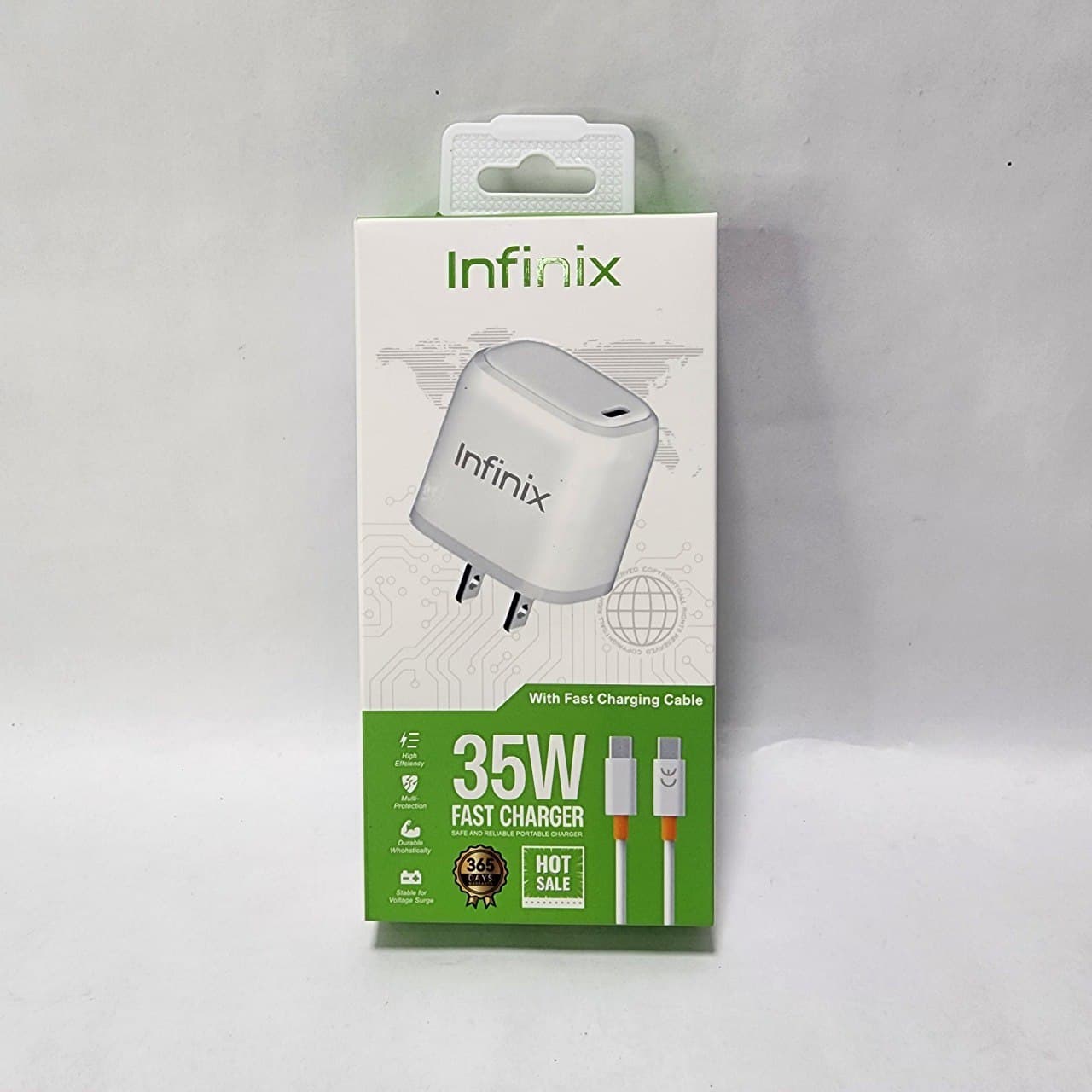 CARGADOR INFINIX 35 W TIPO C A C FAST CHARGER