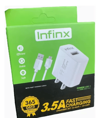 CARGADOR INFINIX 3A 2 USB TIPO MICRO USB