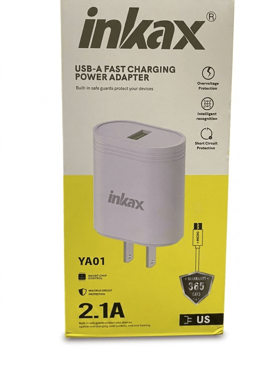 CARGADOR INKAX 2.1A MICRO USB YA01