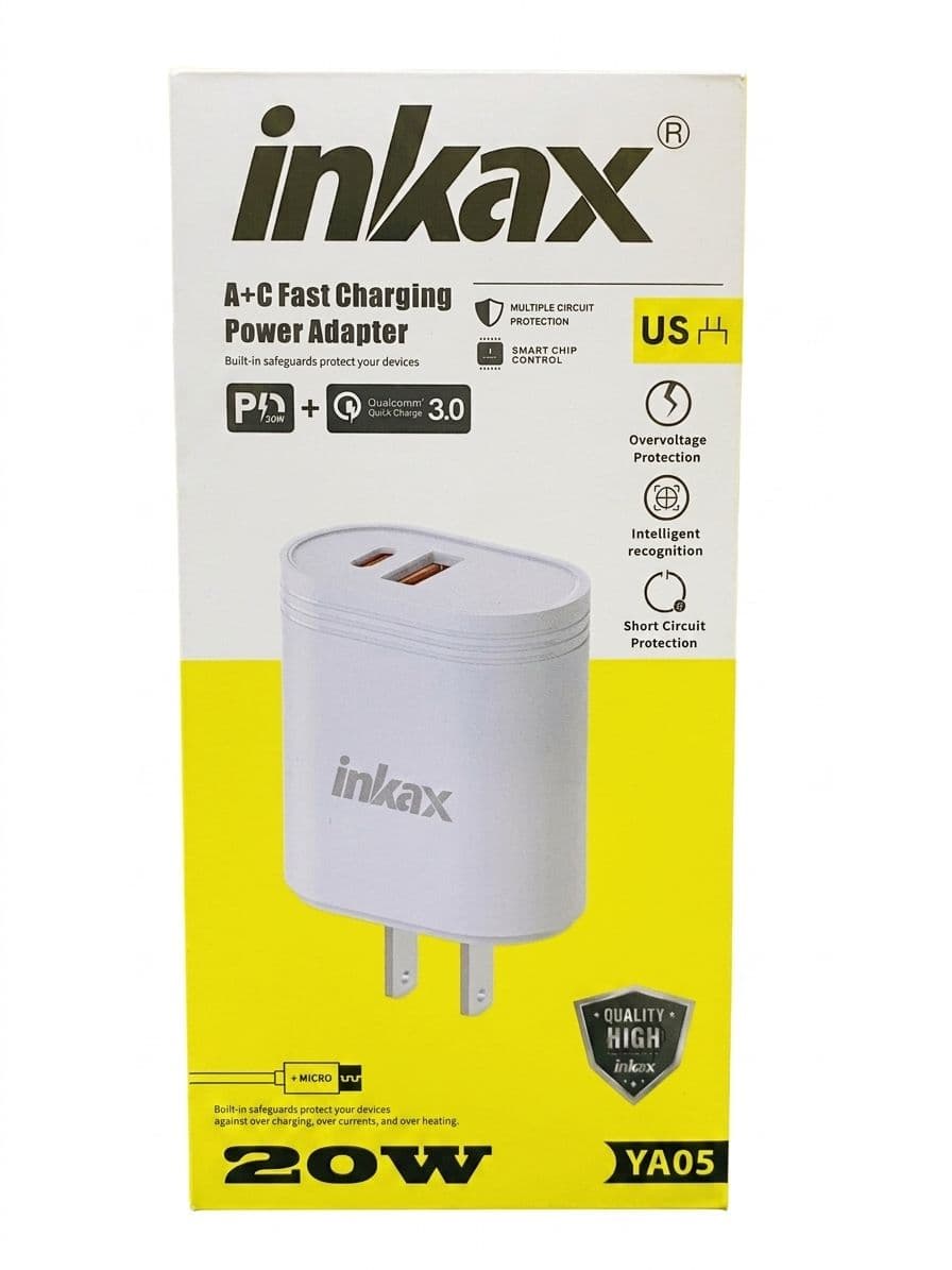 CARGADOR INKAX 20W MICRO USB MOD YA05