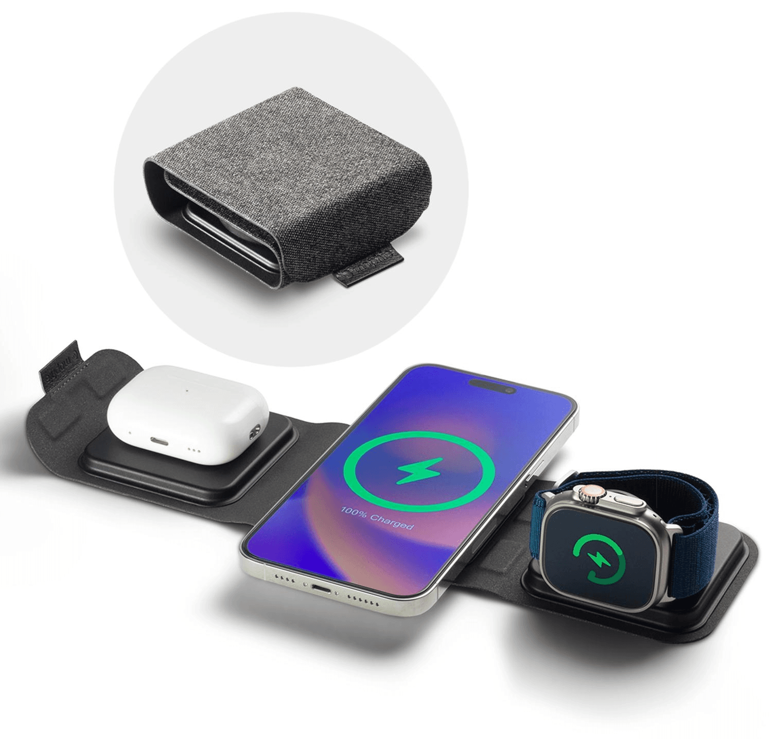 CARGADOR MAGNETICO 3 EN 1 PARA IPH/IWATCH/AIRPODS APPLE