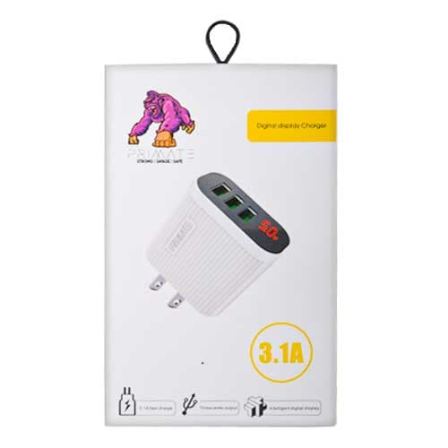 CARGADOR PRIMATE 3.1A 3 PUERTOS USB
