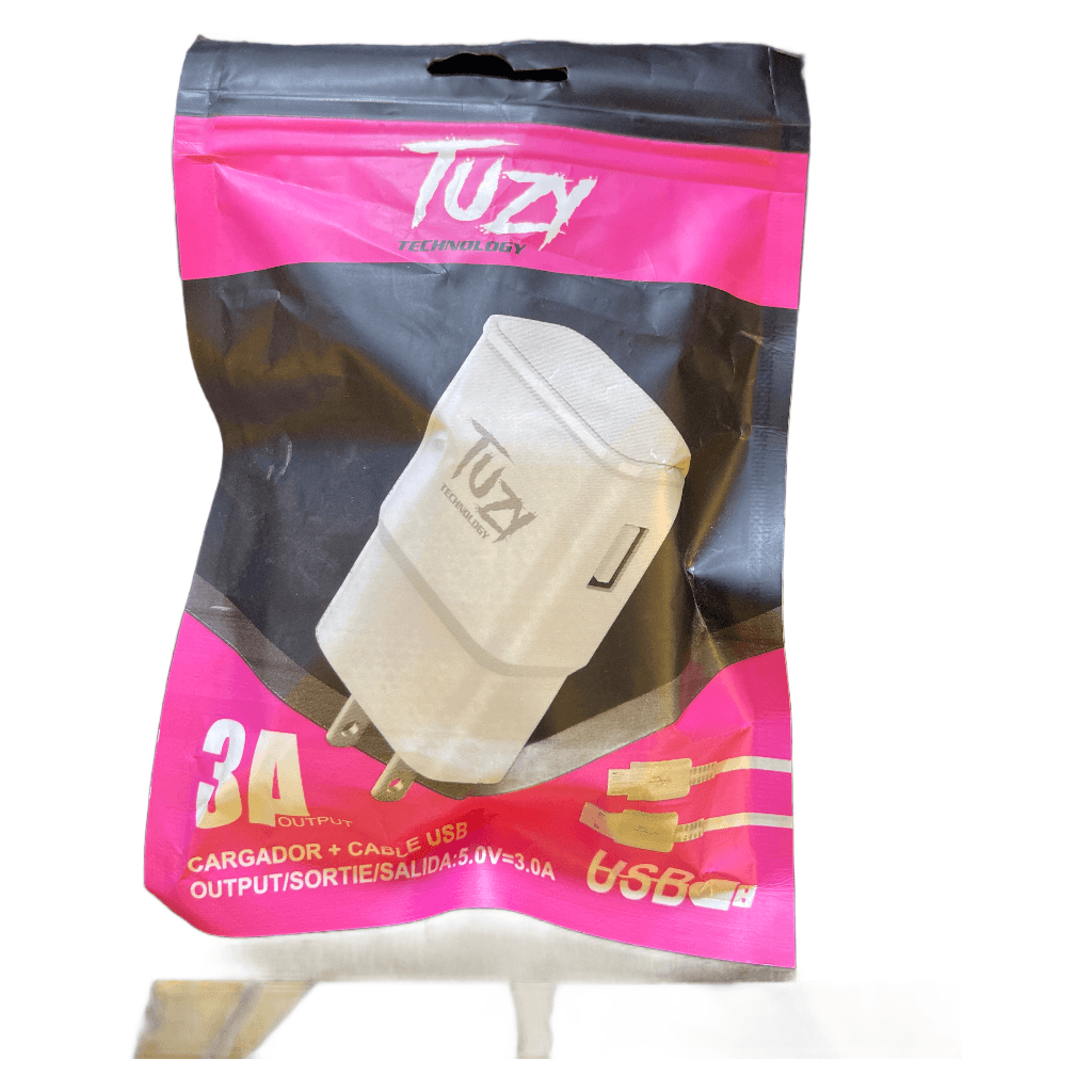 CARGADOR TUZY 3.0A TIPO C USB / MICRO USB