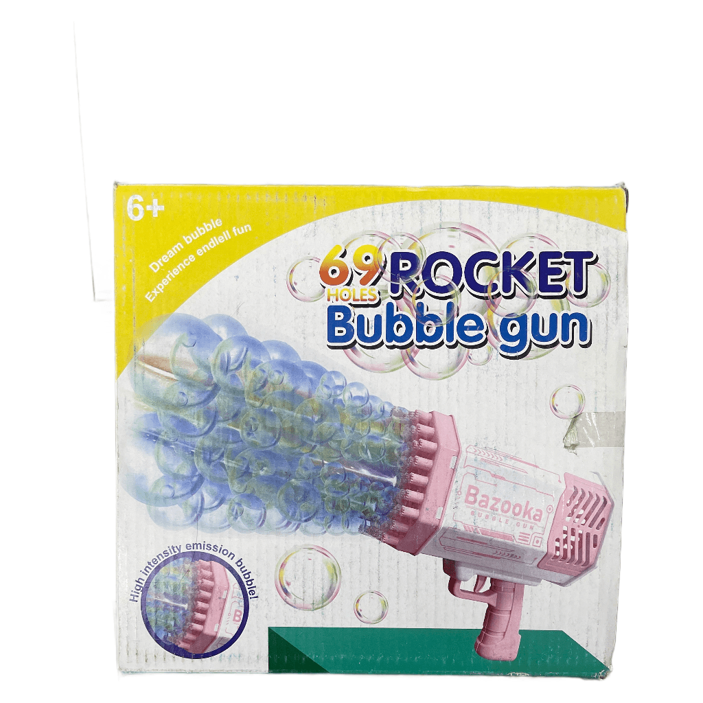 PISTOLA DE BURBUJA ROCKET BUBBLE GUN 69 TIROS