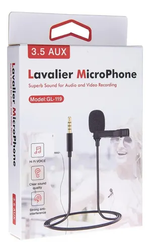 MICROFONO LAVALIER 3.5 AUX MOD GL-119