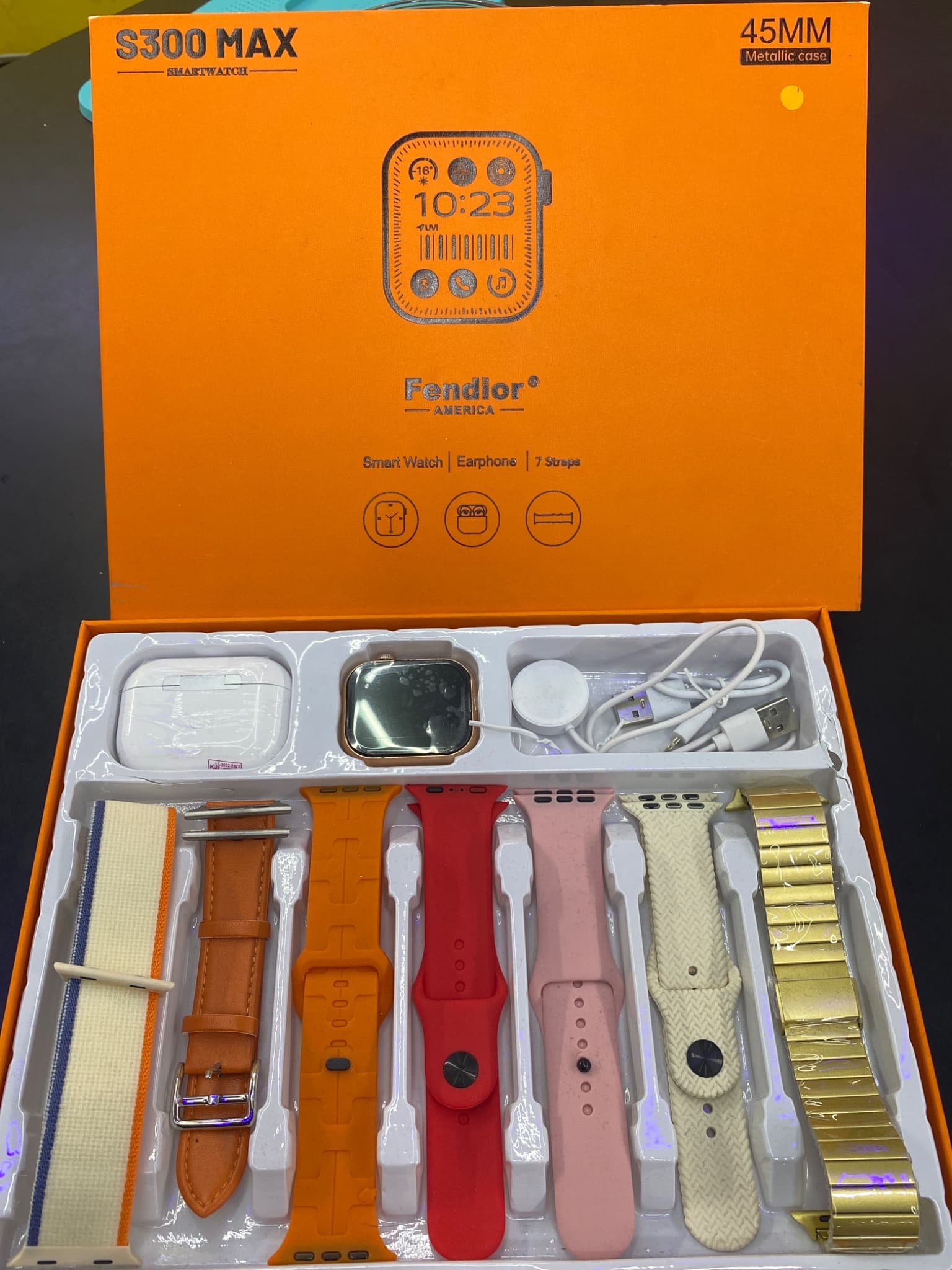 RELOJ SMART WACH S300 MAX SET 8+1 45 MM
