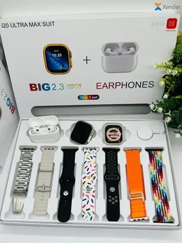 RELOJ SMART WATCH I20 SENCILLO ULTRA 2 SET 10 EN 1
