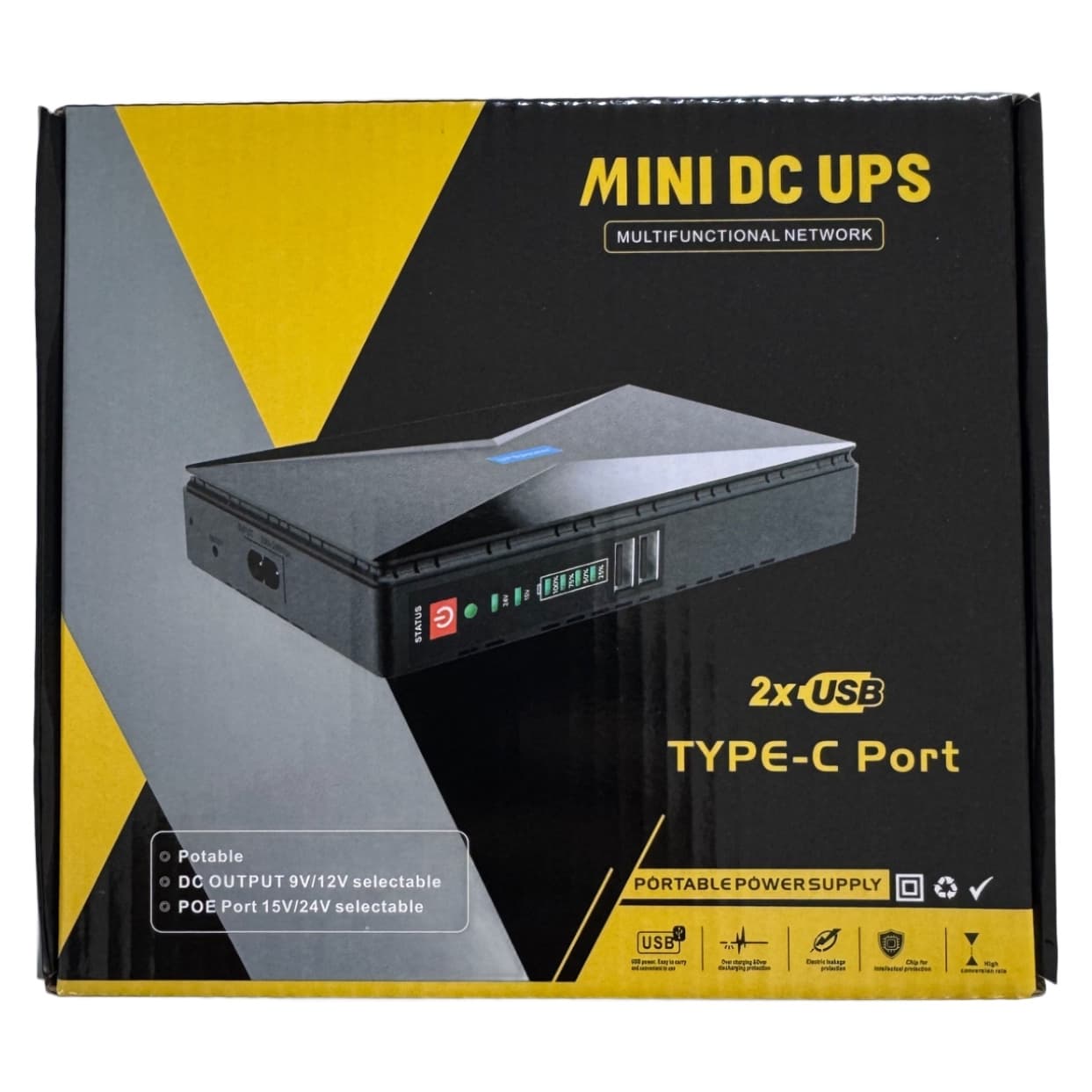 MINI DC UPS 10400mah 2xUSB type-C